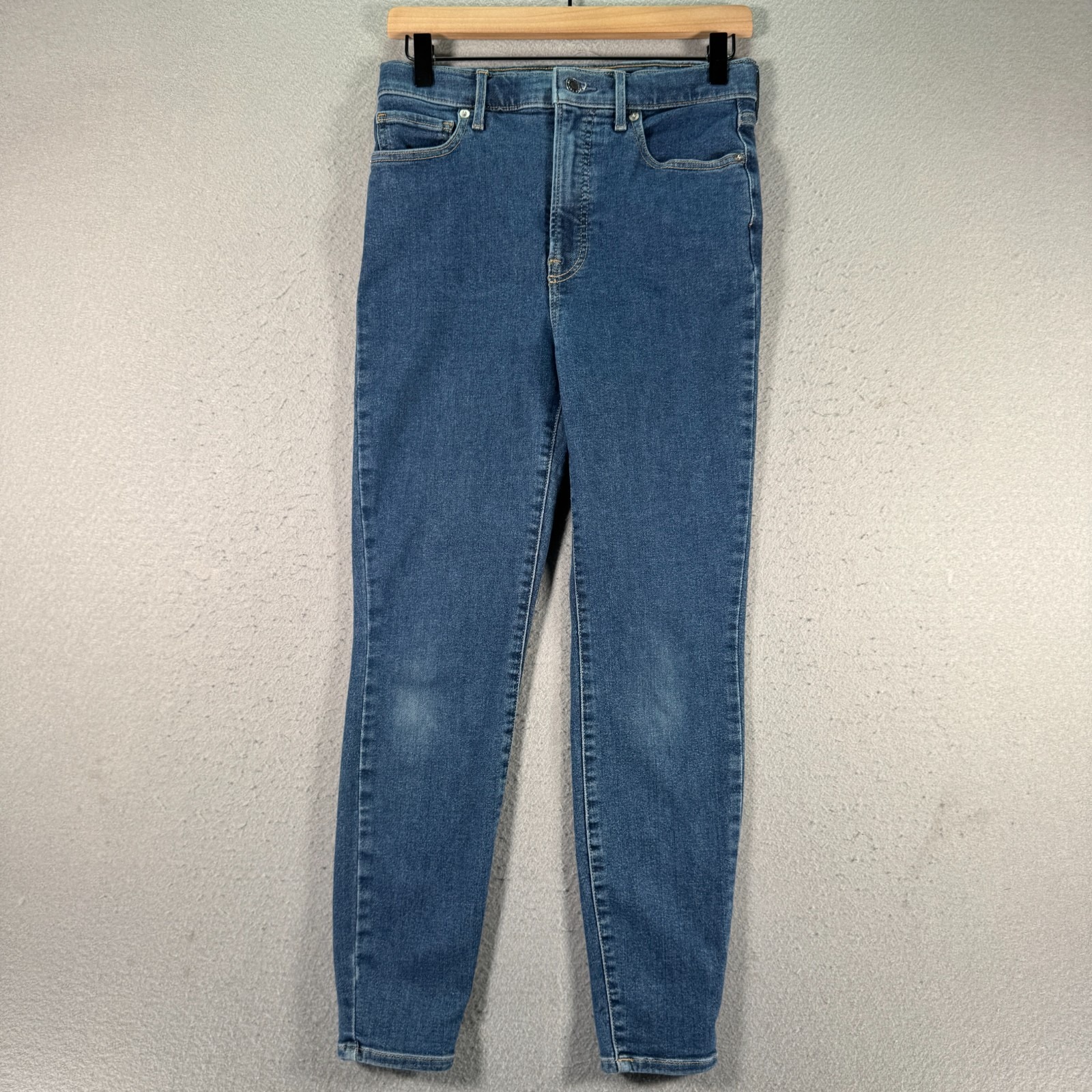 Everlane The Way High Skinny Jeans Womens 30 Crop Blue Medium Wash Denim Comfort